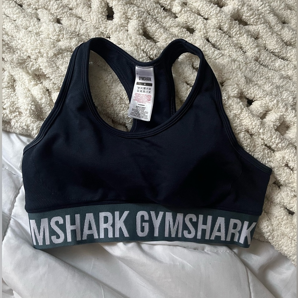 Women’s size M Navy Blue Gymshark sports bra